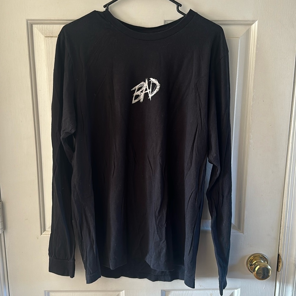 Bad Vibes forever fitted black long sleeve. Large.
